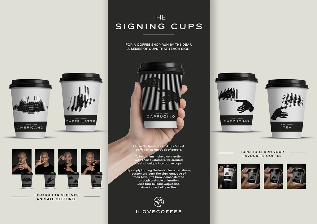 I Love Coffee ‘Signing Cups’ – Graphic Design | Outdoor