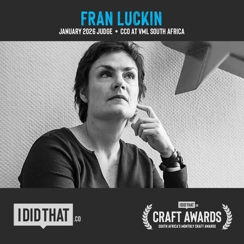 Craft Awards_Jan 2026_Guest Judge_Fran Luckin_CCO_VML SA_FA_Results