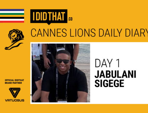 CANNES DAILY DIARY: Day 1 with Jabulani Sigege